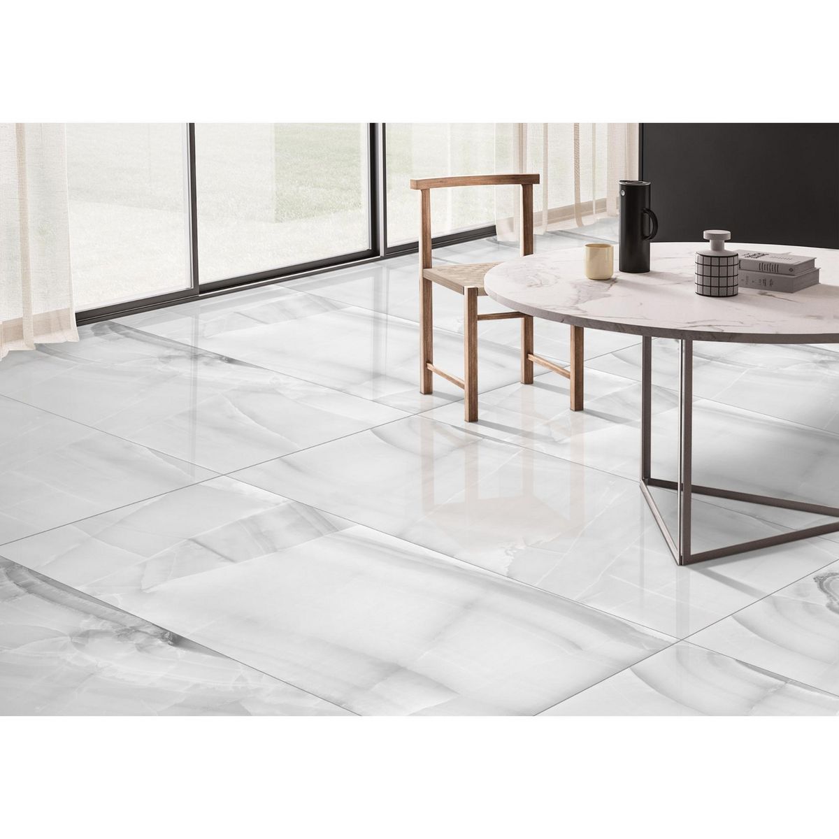 KLIPEN - Porcelanato Blanco Marmol 60x120cm 1.44m2 Cassano