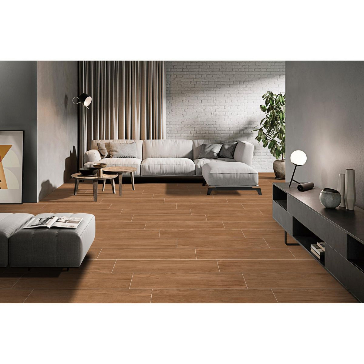 KLIPEN - Gres Porcelanico Marrón Maderado 15x90cm 1.35m2 Kenya