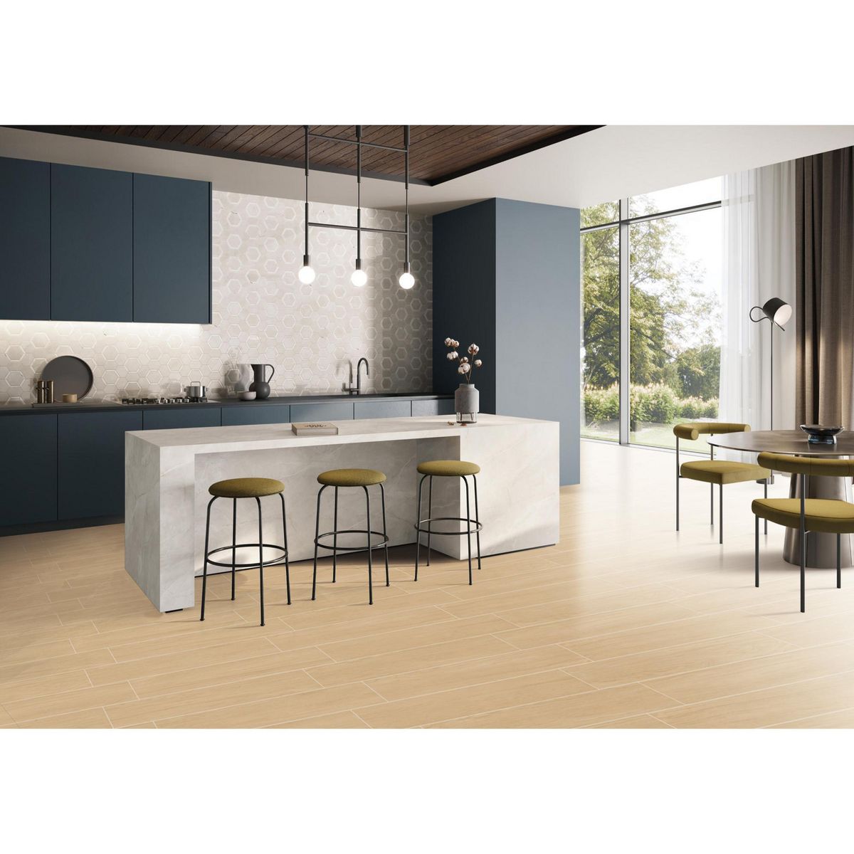 KLIPEN - Gres Porcelanico Beige Maderado 15x90cm 1.35m2 Kenya