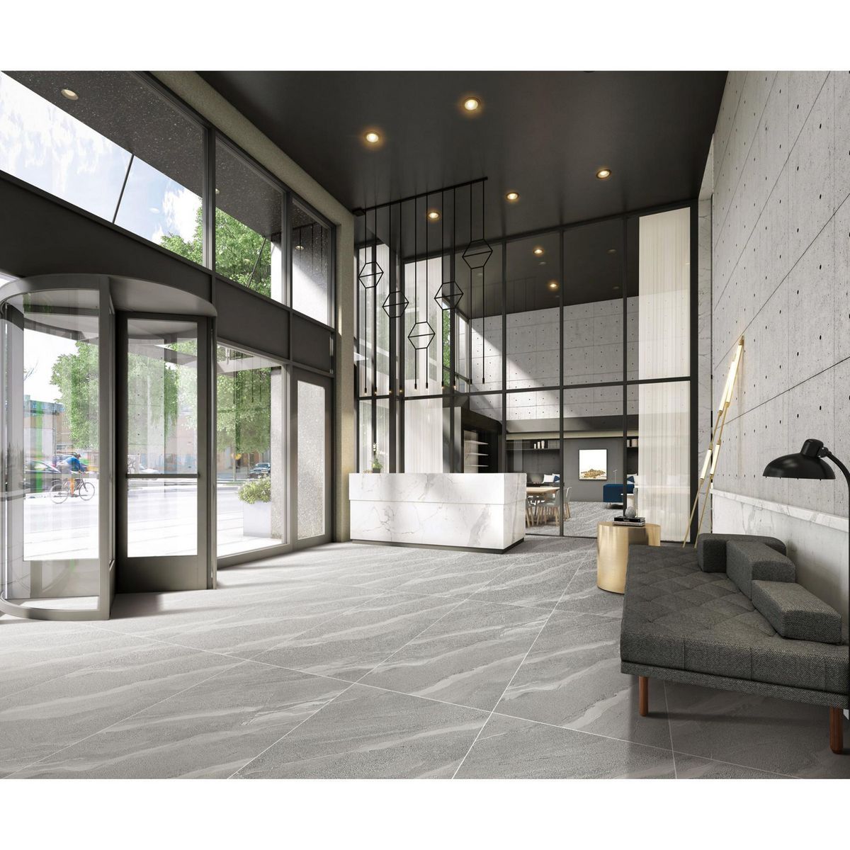 KLIPEN - Gres Porcelanico Gris Marmol 60x120cm 1.44m2 Moonstone