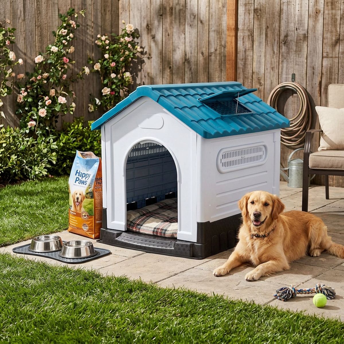 Casa para Perro Raza Mediana 88x99x105cm, marca PETIZOOS - Foto Principal