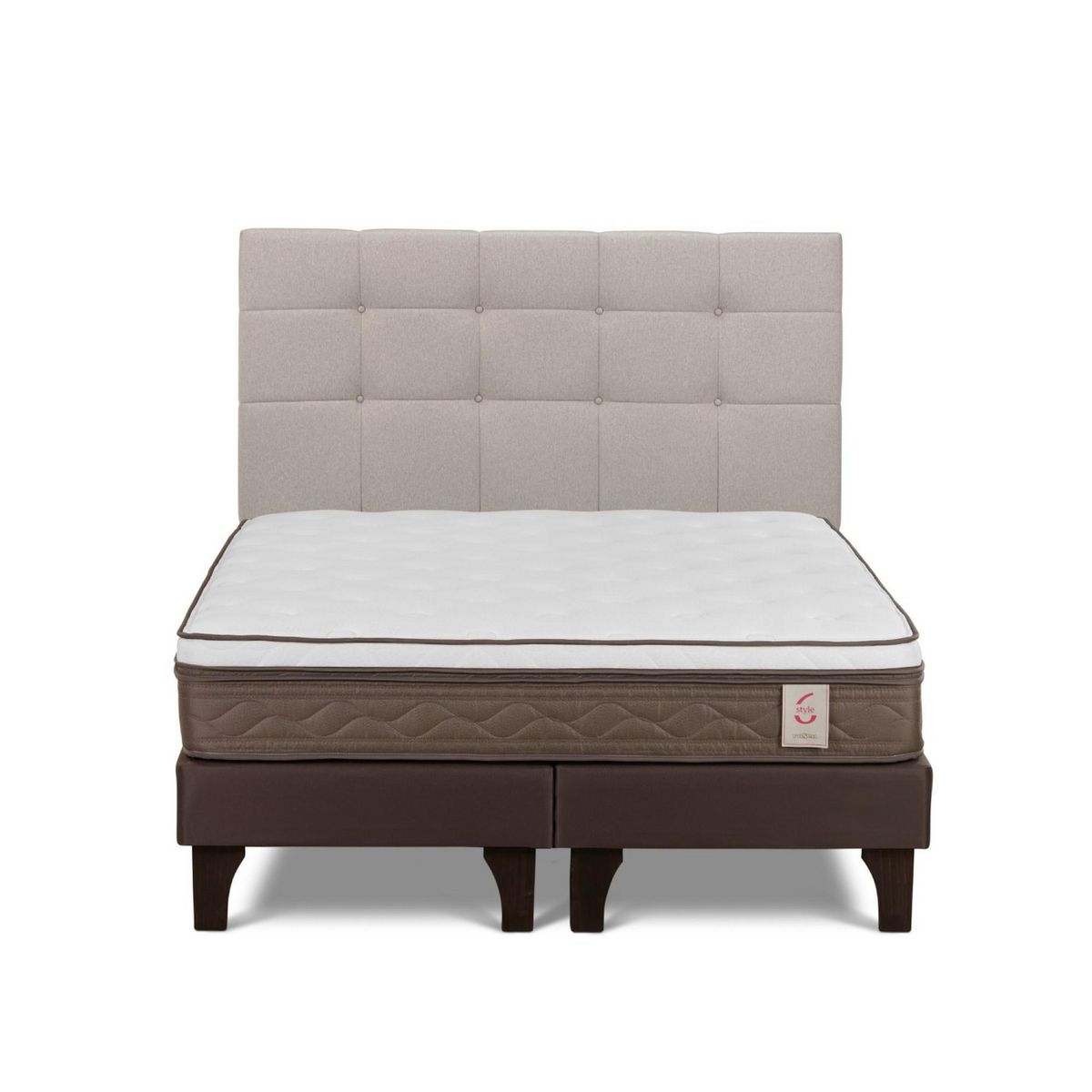 ROSEN - Cama Europea New Style 6 Queen Issey Niebla