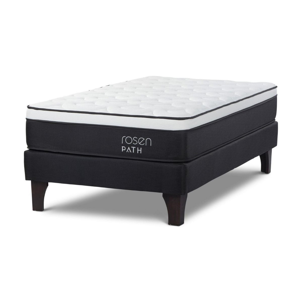 ROSEN - Cama Europea Path Grafito 1.5 Plazas