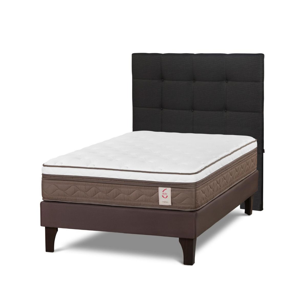 ROSEN - Cama Europea New Style 6 1.5 Plazas Issey Grafito