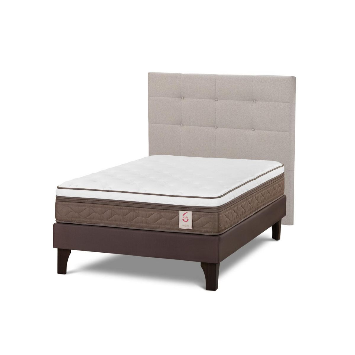 ROSEN - Cama Europea New Style 6 2 Plazas Issey Niebla