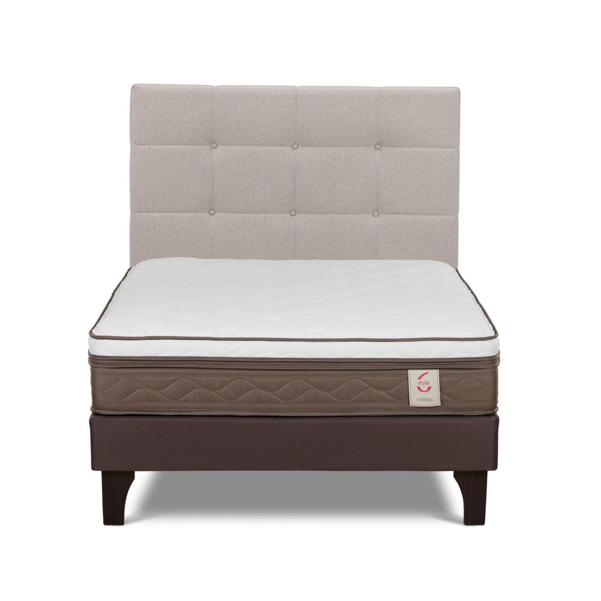 ROSEN - Cama Europea New Style 6 2 Plazas Issey Niebla