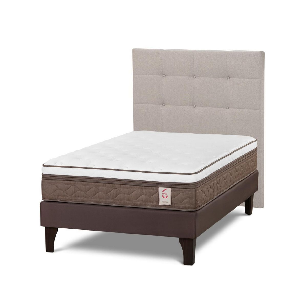 ROSEN - Cama Europea New Style 6 1.5 Plazas Issey Niebla