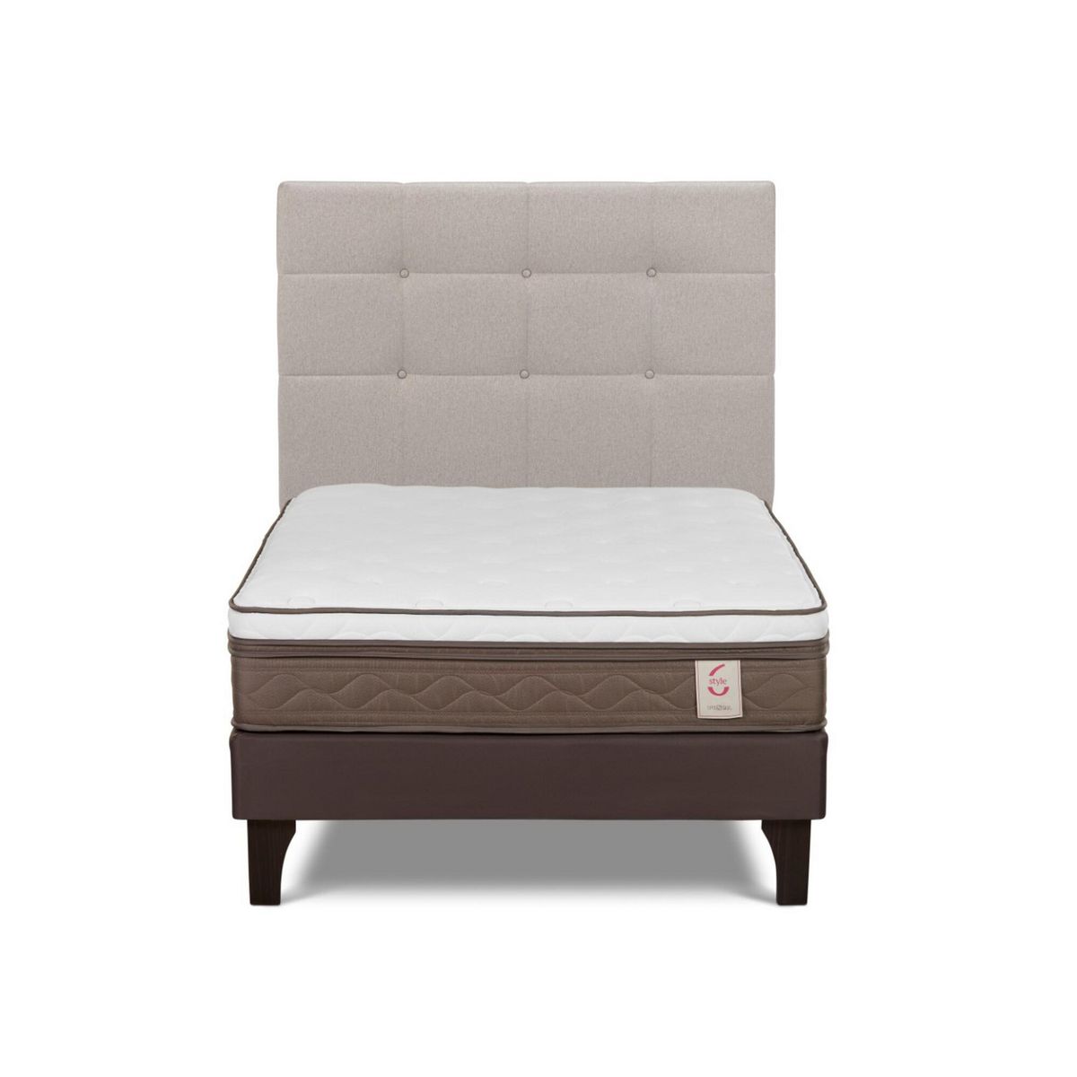 ROSEN - Cama Europea New Style 6 1.5 Plazas Issey Niebla