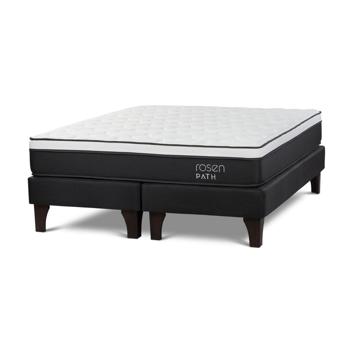 ROSEN - Cama Europea Path Grafito Queen