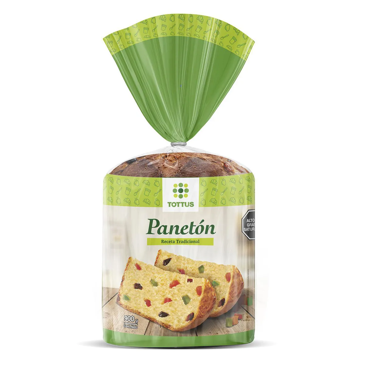 TOTTUS - Panetón Tottus 900gr en bolsa