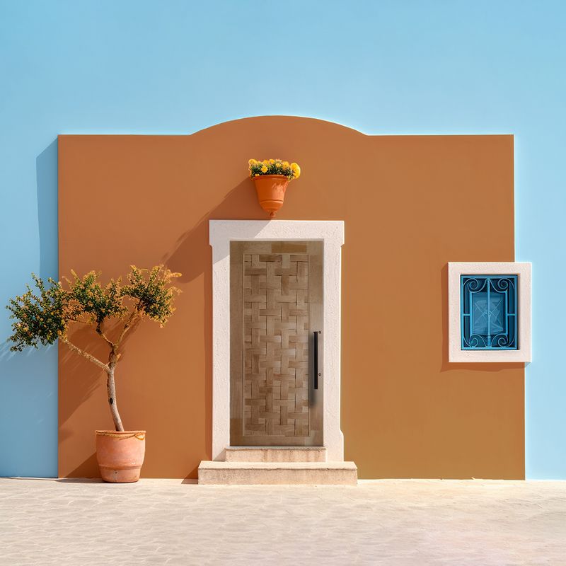 PAMA - Puerta de madera Principal Pino Mach Nat Bisel Nueva Your 45x950x2070