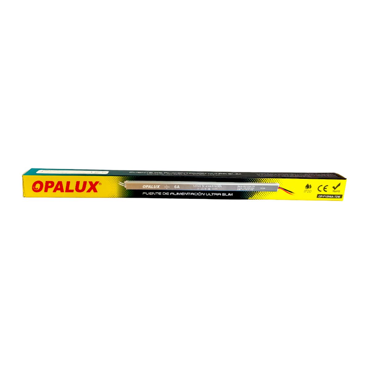 Fuente de Alimentación Ultra Slim 72W/12V 6A, marca OPALUX - Foto Principal