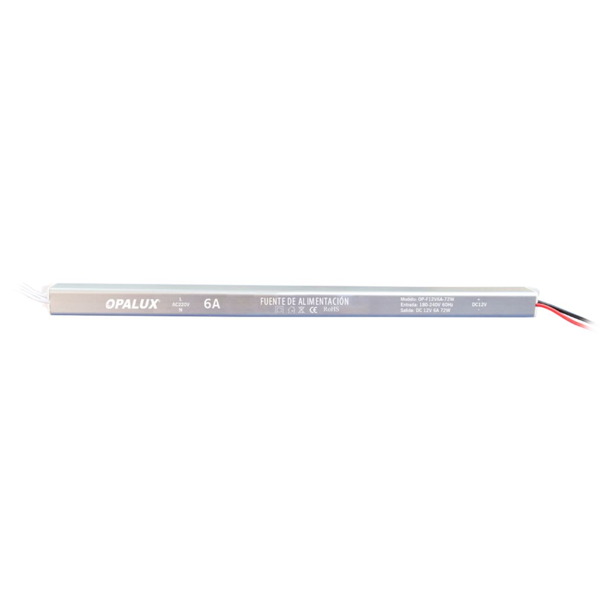 Fuente de Alimentación Ultra Slim 72W/12V 6A, marca OPALUX - Foto 2