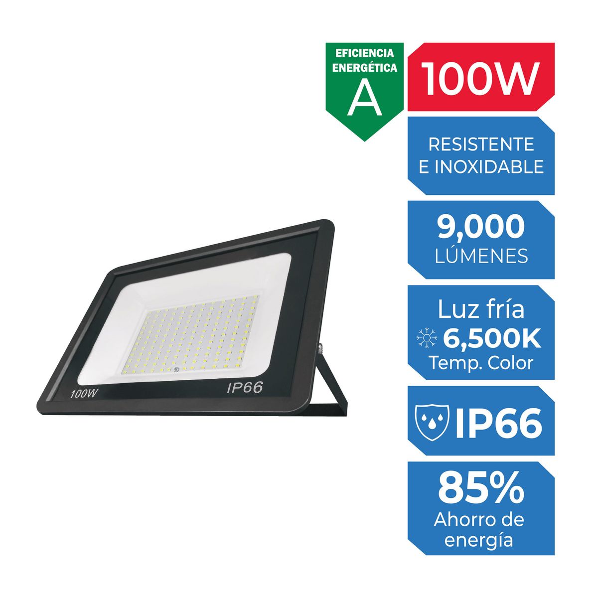 ILUMA - Reflector Slim Negro 100W Iluma