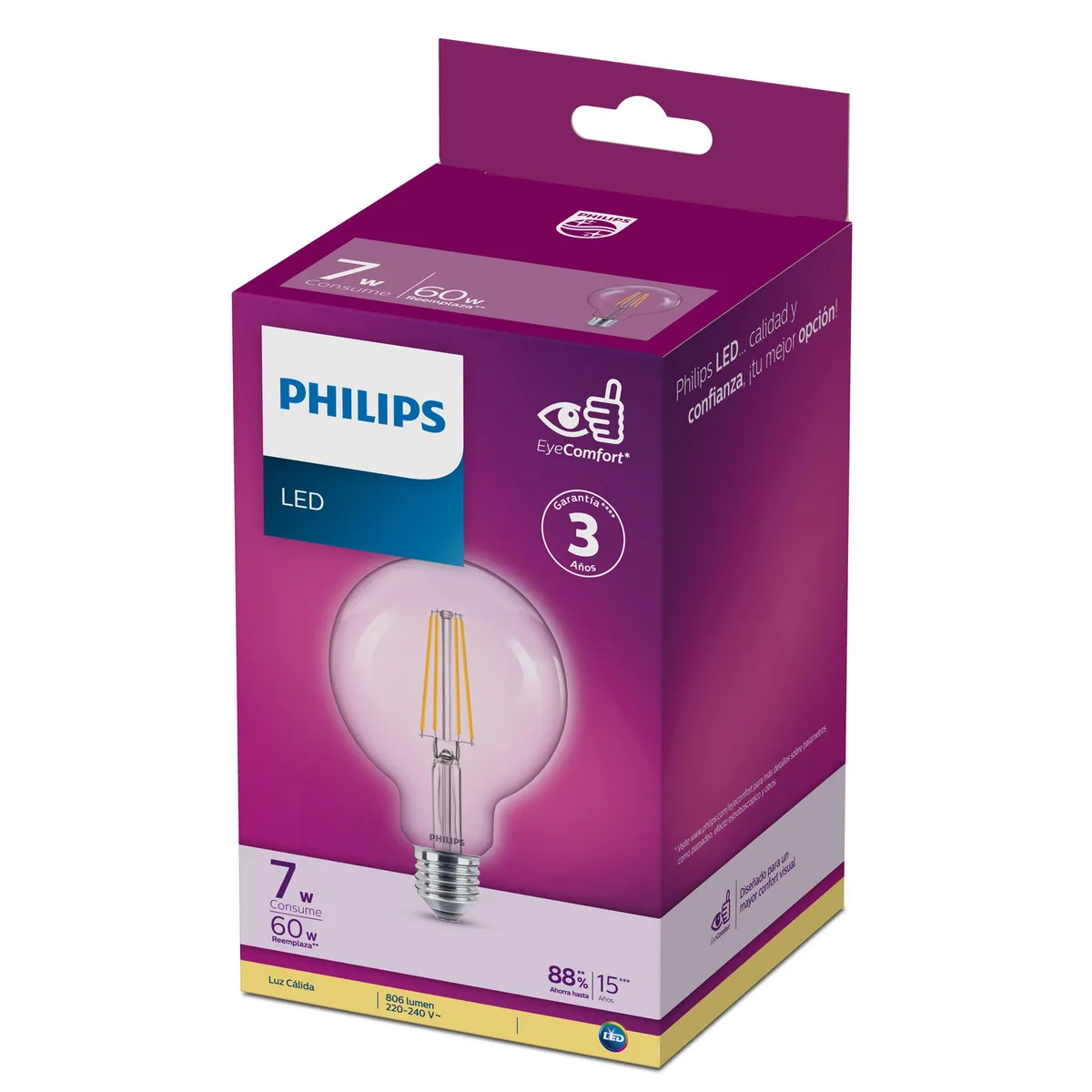 PHILIPS - Foco LED Filamento G93 7W 806LM