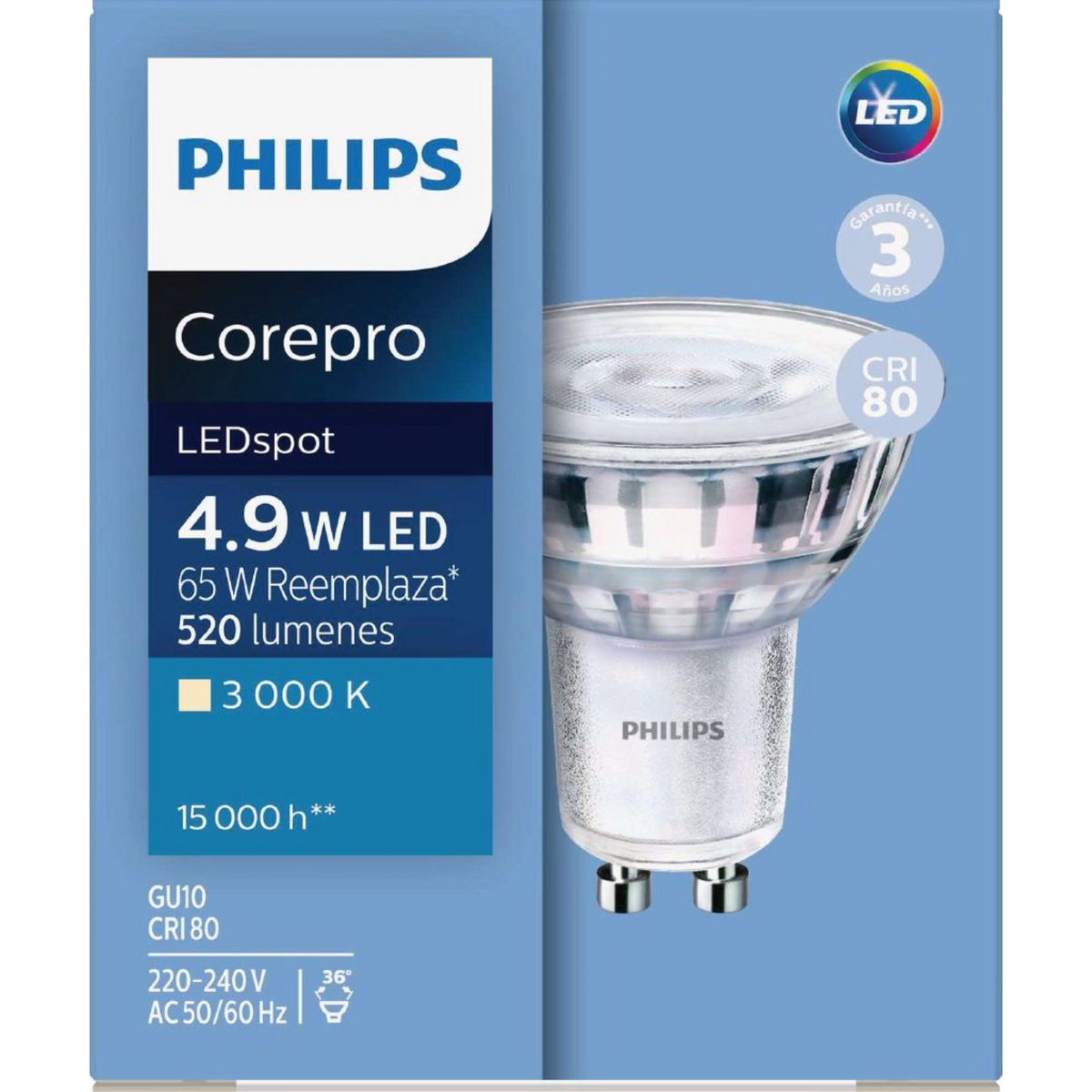 PHILIPS - Dicroica Led GU10 4.9W LC X2