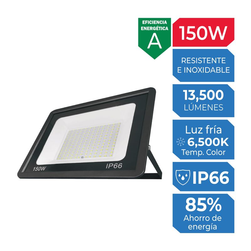 ILUMA - Reflector Slim Negro 150W Iluma