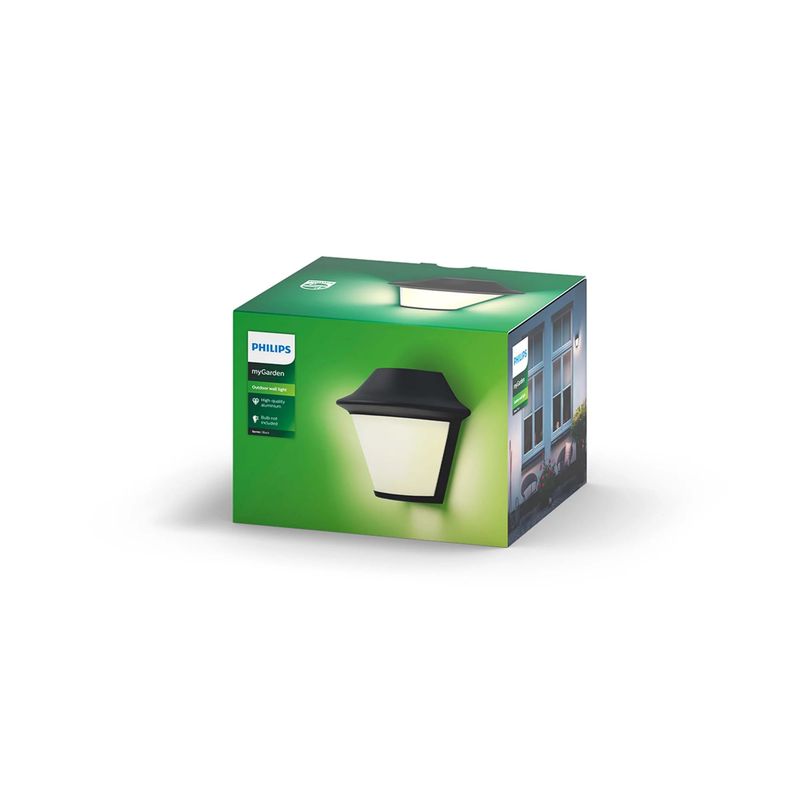 PHILIPS - Lámpara de Exterior Serres Negro E27
