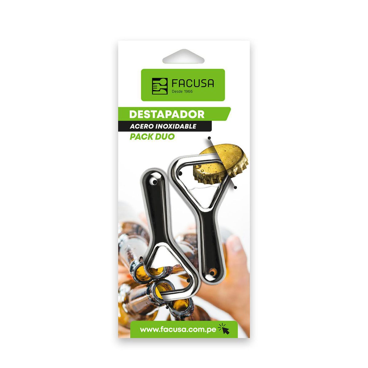 FACUSA - Set 2 Destapadores de Acero