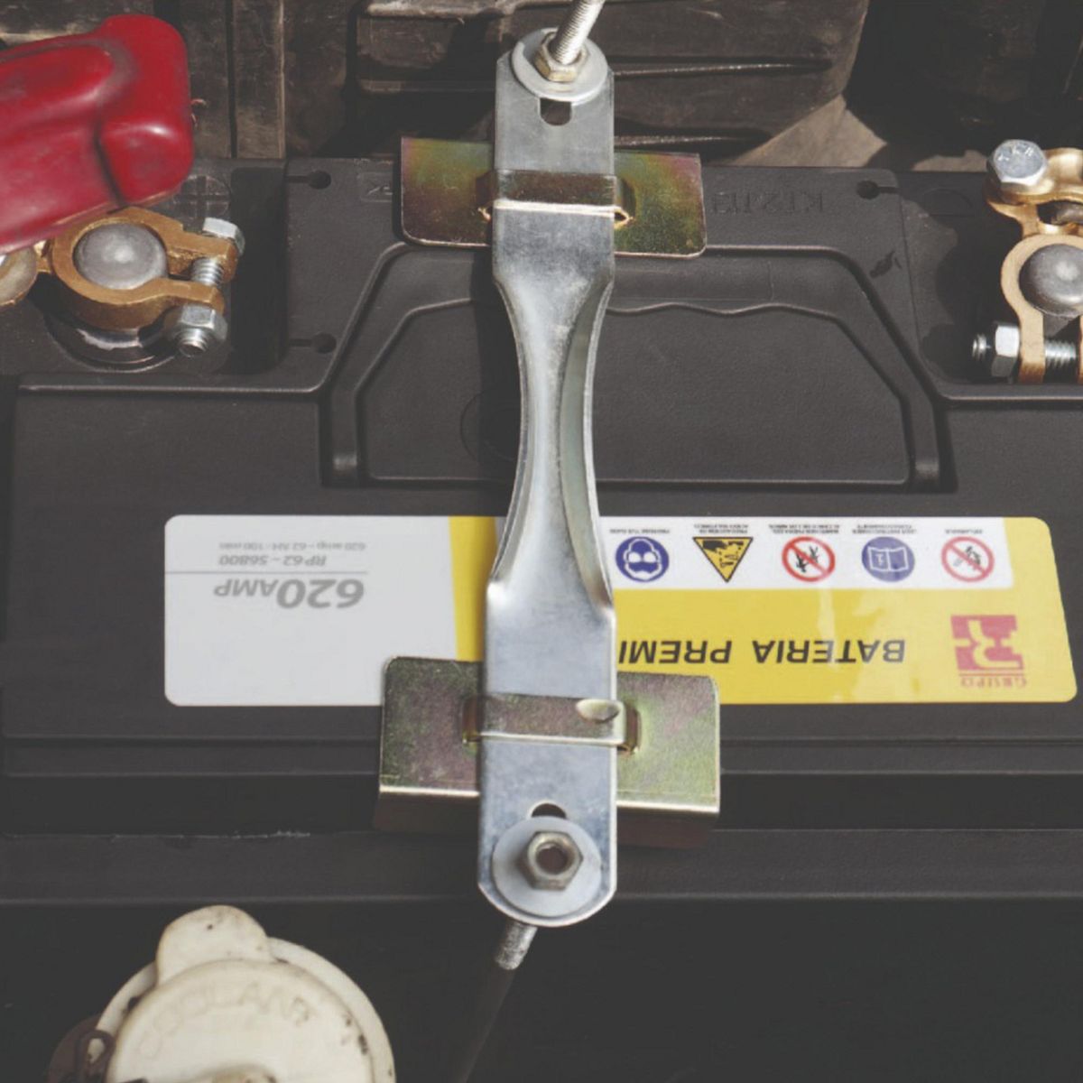 AUTOSTYLE - Seguro de batería universal de metal