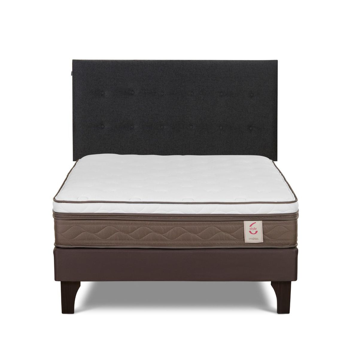 ROSEN - Cama Europea New Style 6 2 Plazas West Grafito