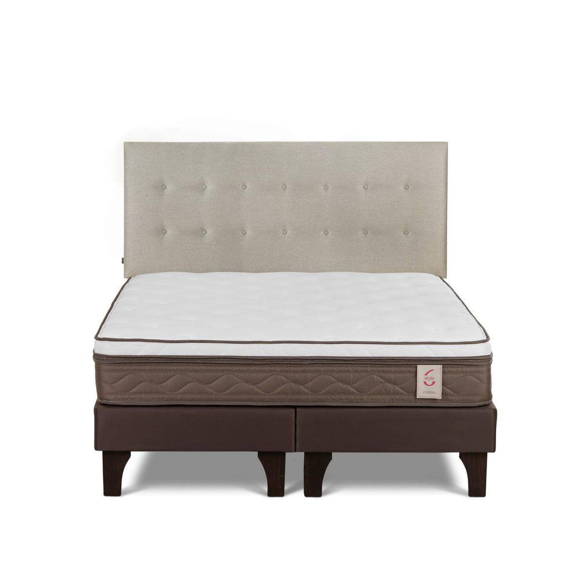 ROSEN - Cama Europea New Style 6 Queen West Niebla