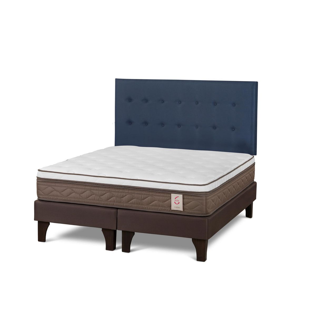 ROSEN - Cama Europea New Style 6 Queen West Azul