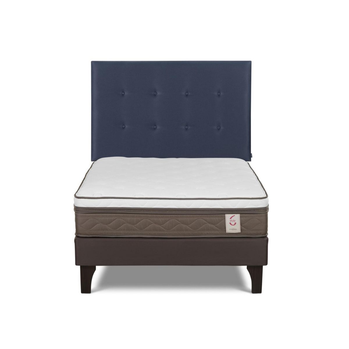 Cama Europea New Style 6 1.5 Plazas West Azul, marca ROSEN - Foto 2