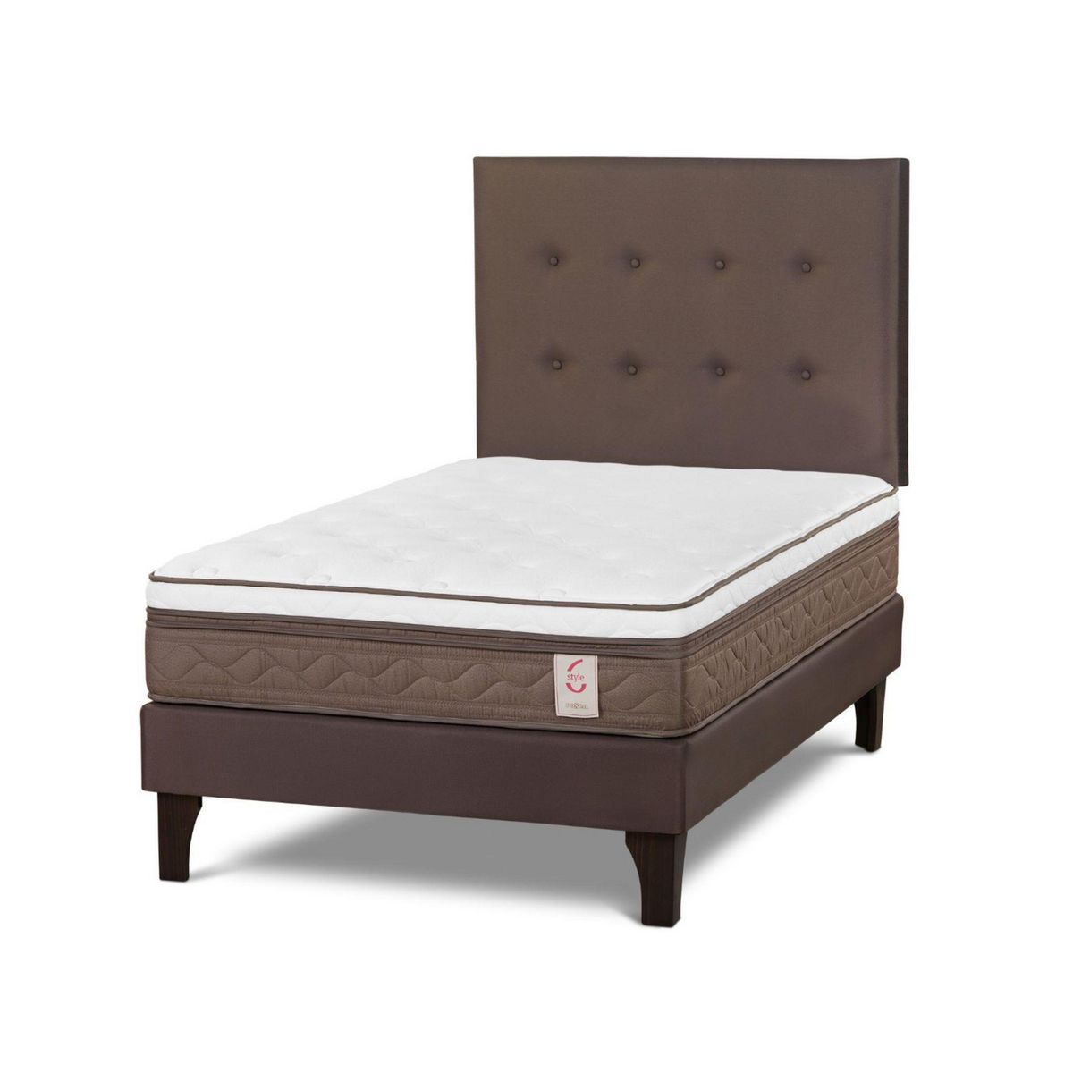 ROSEN - Cama Europea New Style 6 1.5 Plazas West Cafe