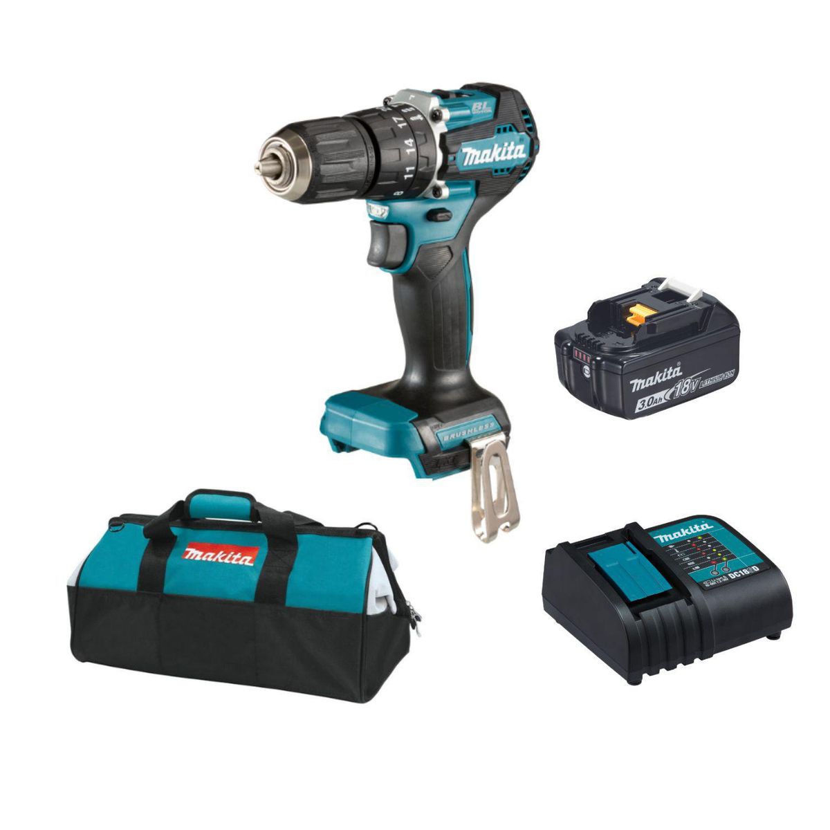 MAKITA - Kit Taladro Percutores Makita Con Bateria