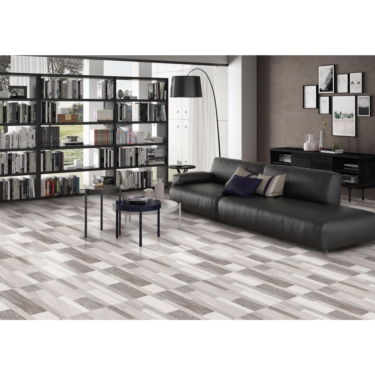 SCOP - Cerámica Gris 60x60 Maderadas Brillante 2.58 m2