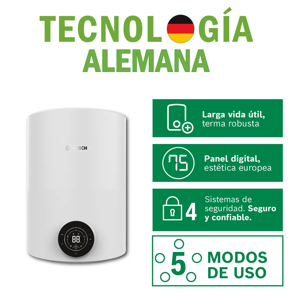 BOSCH - Terma Eléctrica Bosch SmarTank 35L + Kit de Instalación