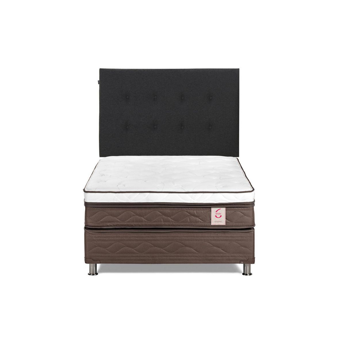 ROSEN - Box Tarima New Style 6 1.5 Plazas West Grafito