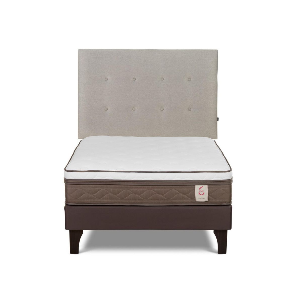 ROSEN - Cama Europea New Style 6 1.5 Plazas West Niebla