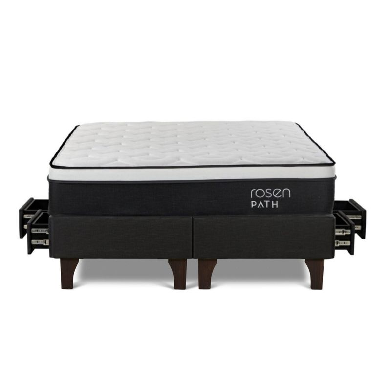 ROSEN - Cama Cajon Path Grafito King