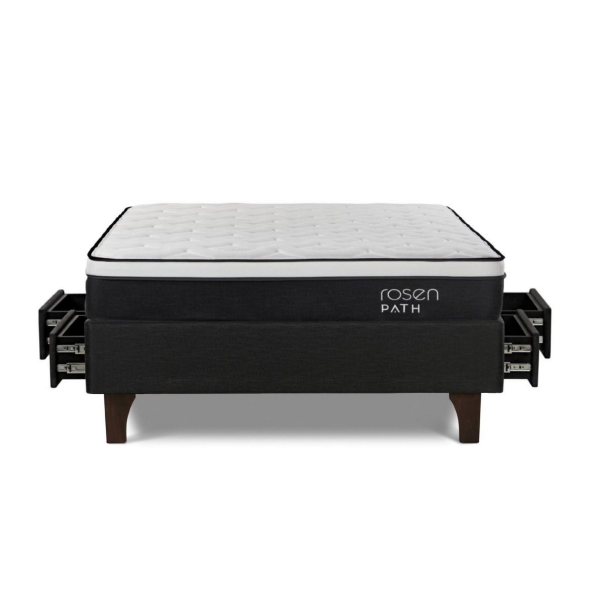 ROSEN - Cama Cajon Path Grafito 2 Plazas