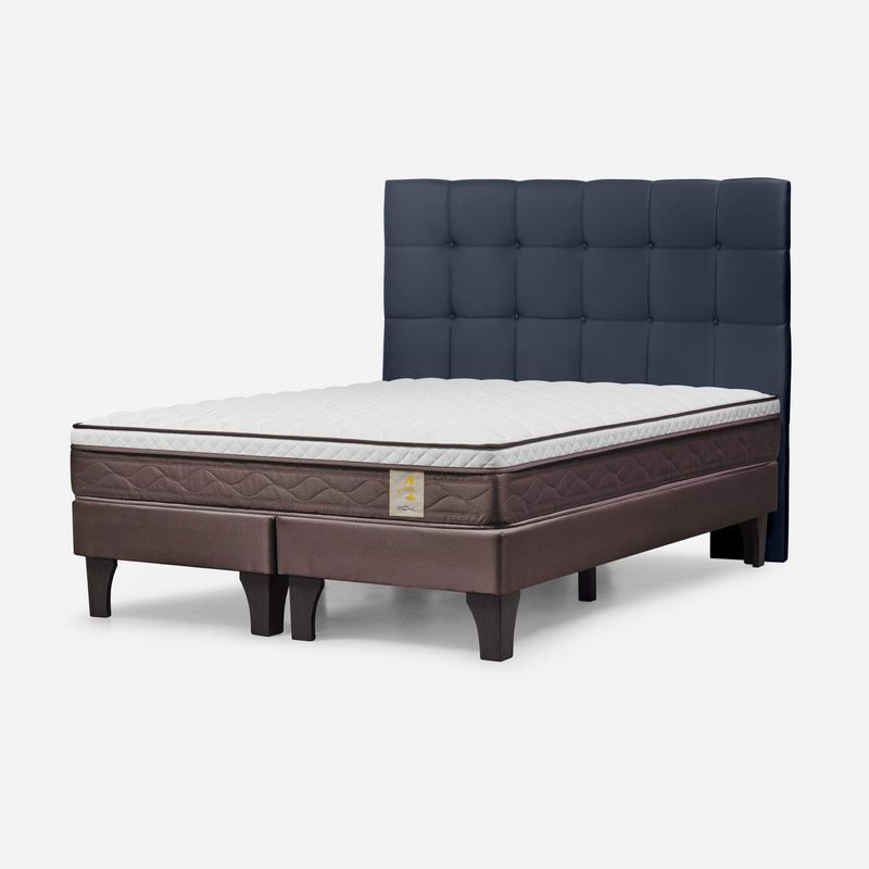 ROSEN - Cama Europea New Style 4 Plus Queen Issey Azul