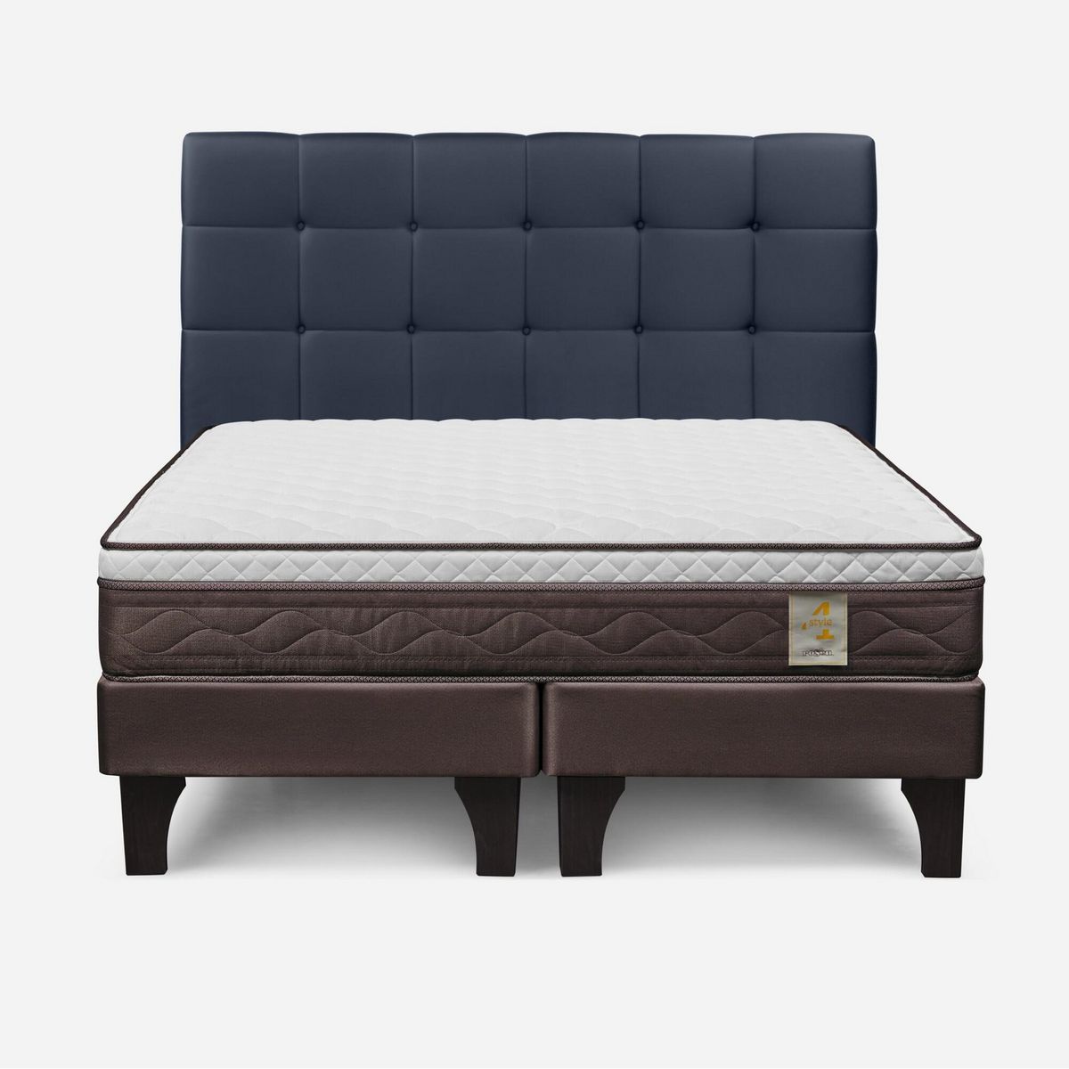 ROSEN - Cama Europea New Style 4 Plus Queen Issey Azul