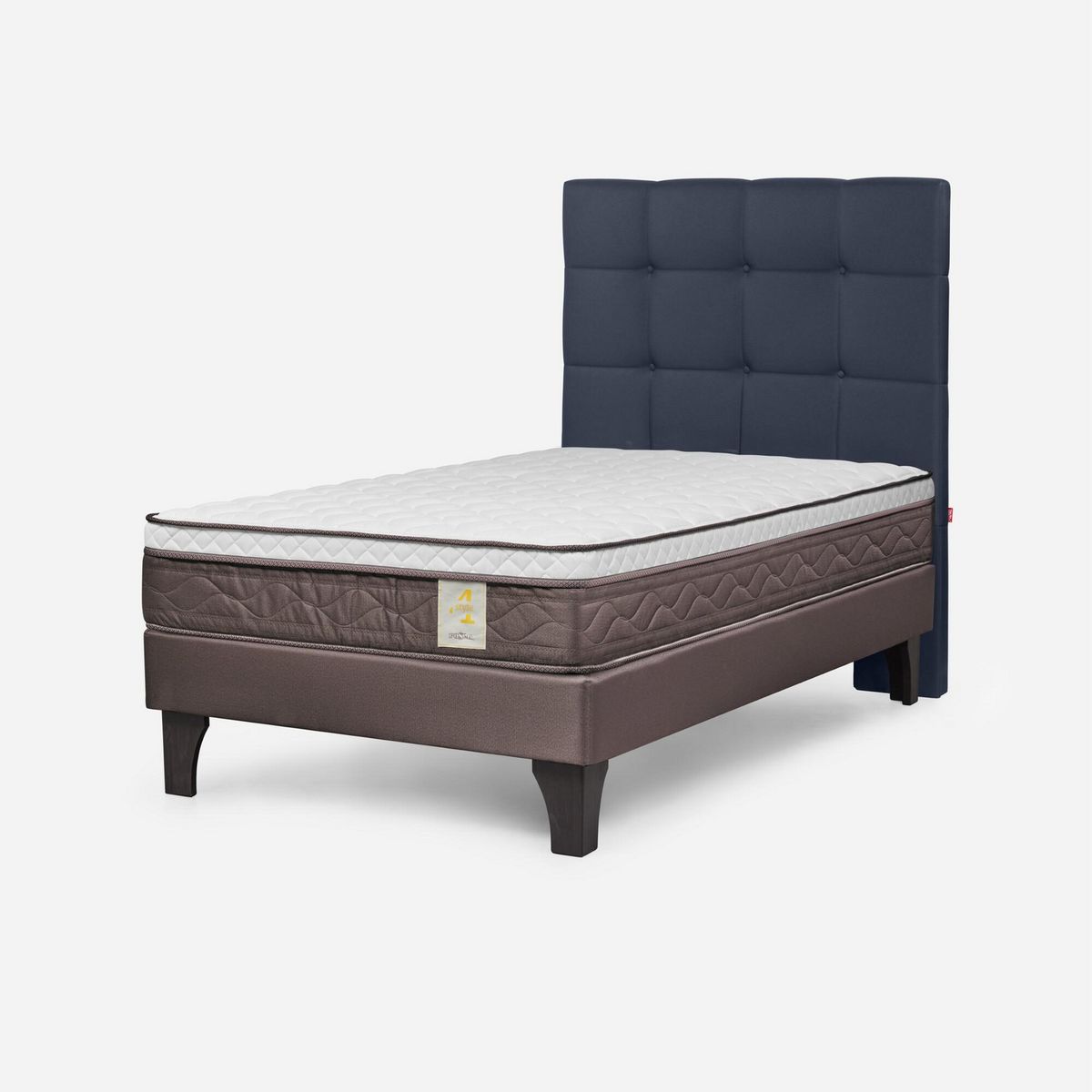 ROSEN - Cama Europea New Style 4 Plus 1.5 Plazas Issey Azul