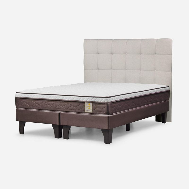 ROSEN - Cama Europea New Style 4 Plus Queen Issey Niebla