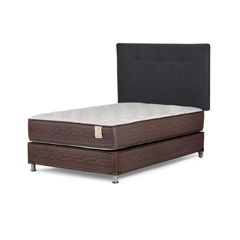 ROSEN - Box Tarima New Style 4 Plus 1.5 Plazas New Bennet Grafito