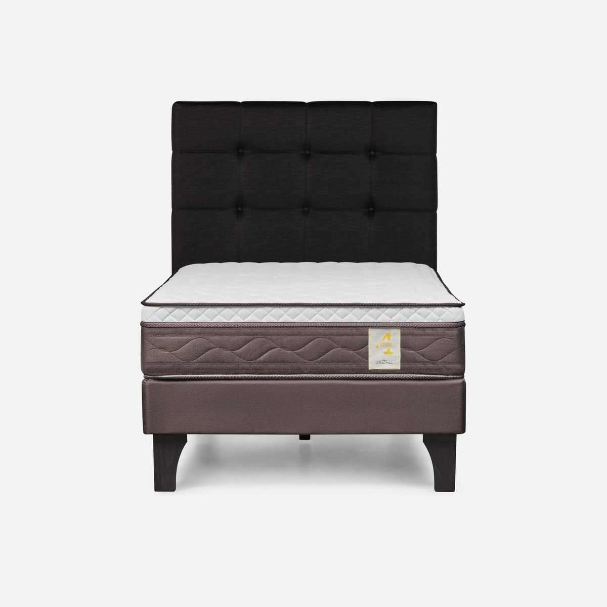 ROSEN - Cama Europea New Style 4 Plus 1.5 Plazas Issey Grafito