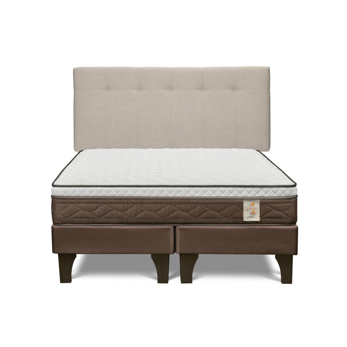 ROSEN - Cama Europea New Style 4 Plus King New Bennet Natural