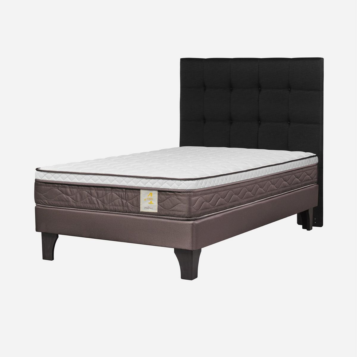 ROSEN - Cama Europea New Style 4 Plus 2 Plazas Issey Grafito