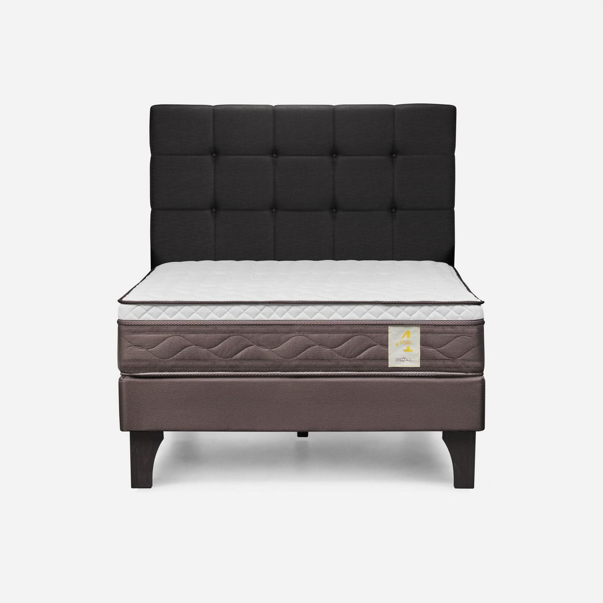 ROSEN - Cama Europea New Style 4 Plus 2 Plazas Issey Grafito