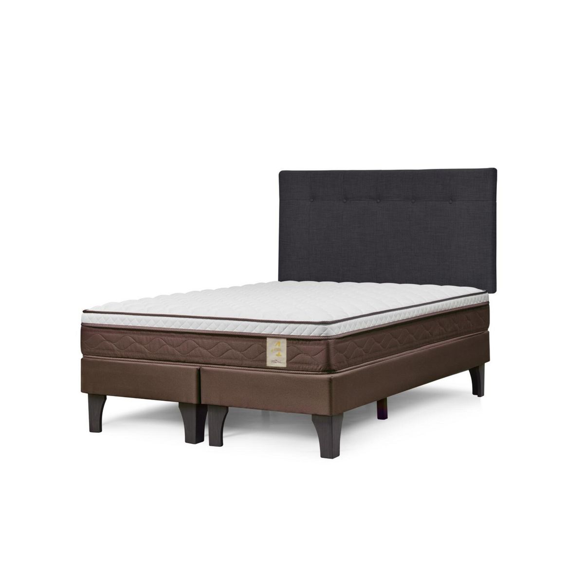 ROSEN - Cama Europea New Style 4 Plus King New Bennet Grafito