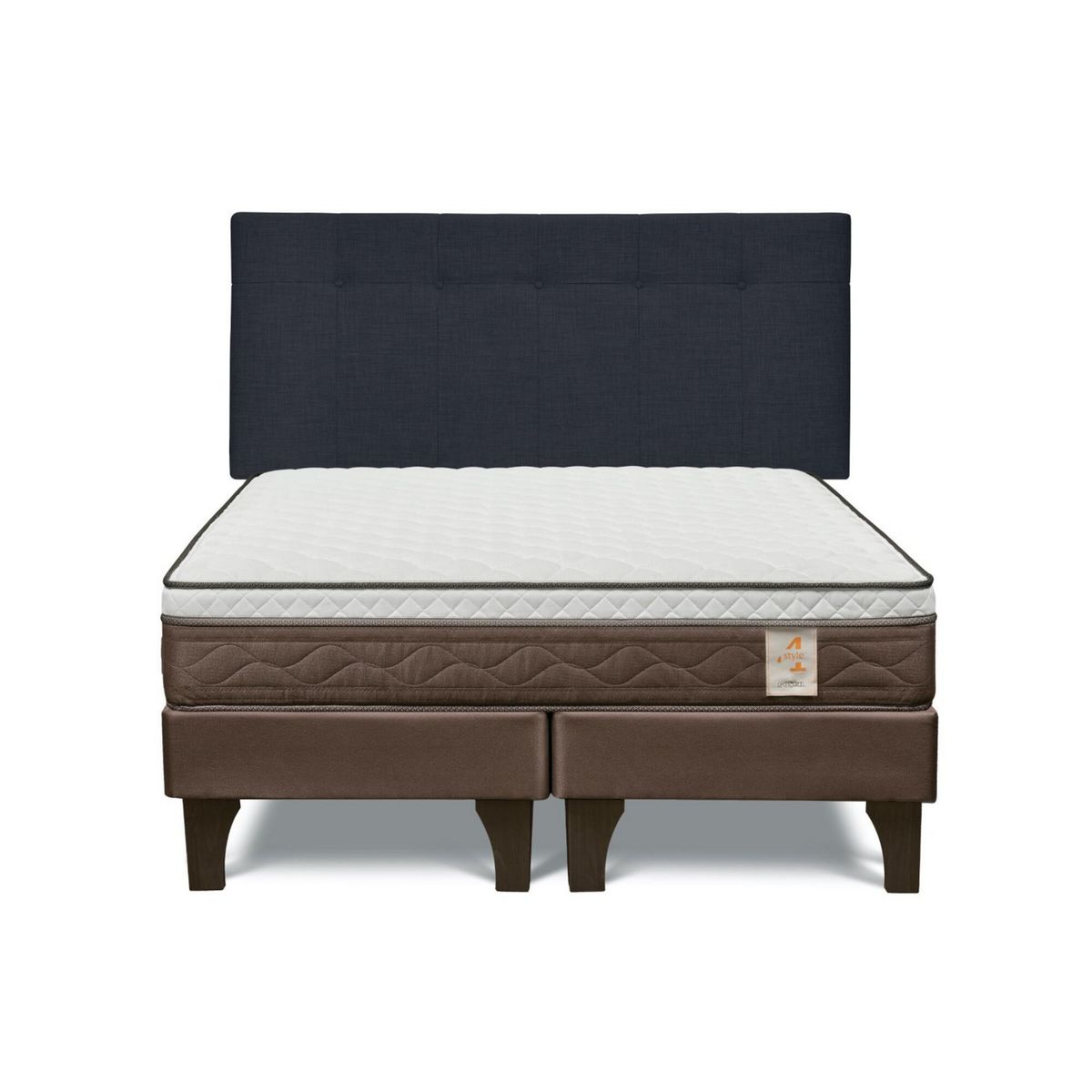 ROSEN - Cama Europea New Style 4 Plus King New Bennet Grafito