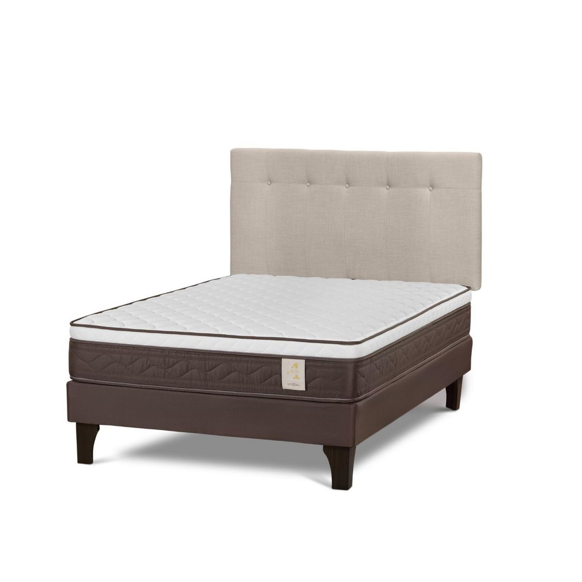 ROSEN - Cama Europea New Style 4 Plus 2 Plazas New Bennet Natural