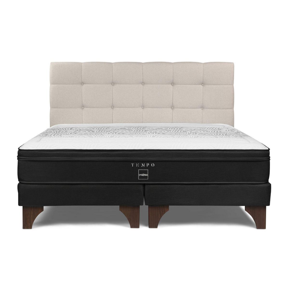 ROSEN - Dormitorio Europeo Tempo Issey Queen + 2 Almohadas