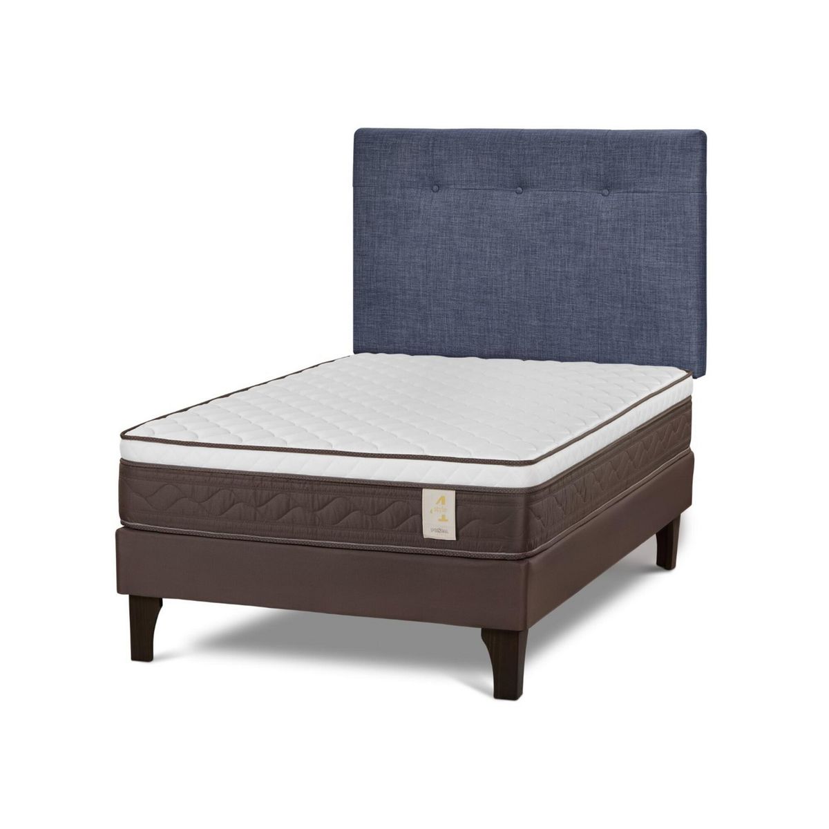 ROSEN - Cama Europea New Style 4 Plus 1.5 Plazas New Bennet Denim